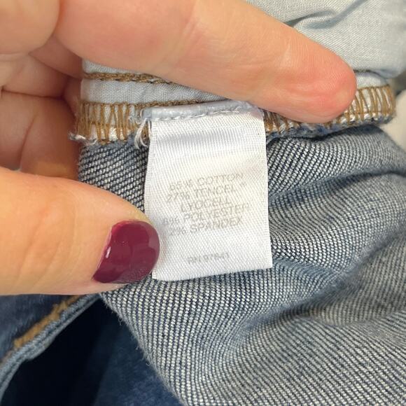 NWT J. JILL Denim Weekender Straight Leg Jeans Zip Fly 5 Pocket Blue 26W Plus - Picture 8 of 10